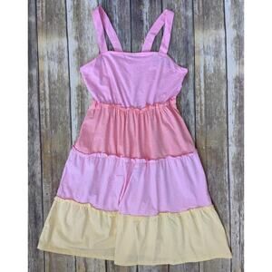 Patpat Sherbet Color Tiered Sun Dress sz S